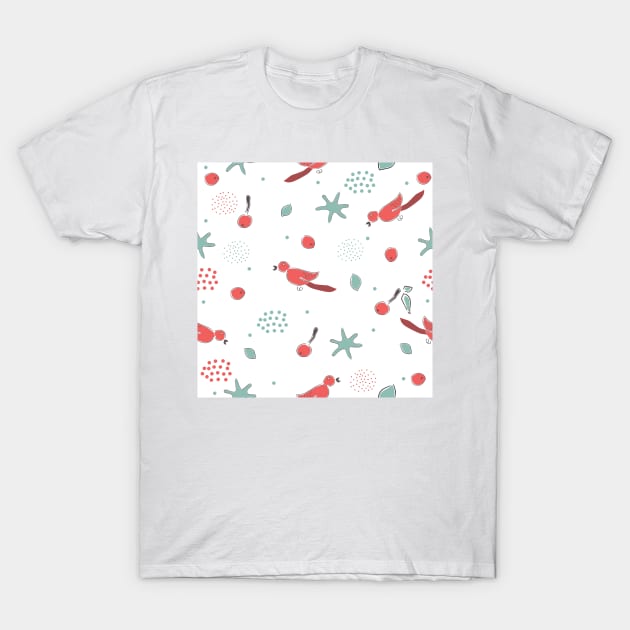 Bullfinch T-Shirt by Kristina Stellar Scandinavian Land